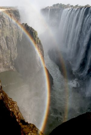 Portrait of  Victoria Falls  Zambian Side